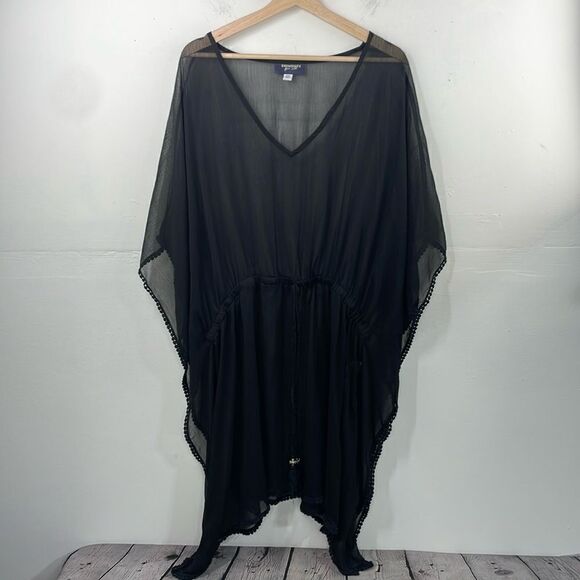 Swimsuits for all Kaftan Swimsuit Cover Semi sheer Black size 22/24 - Picture 1 of 11